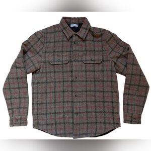 John Elliott Quilted Lined Wool Plaid Flanel Shirt, Large (3), EUC, Pre SS19